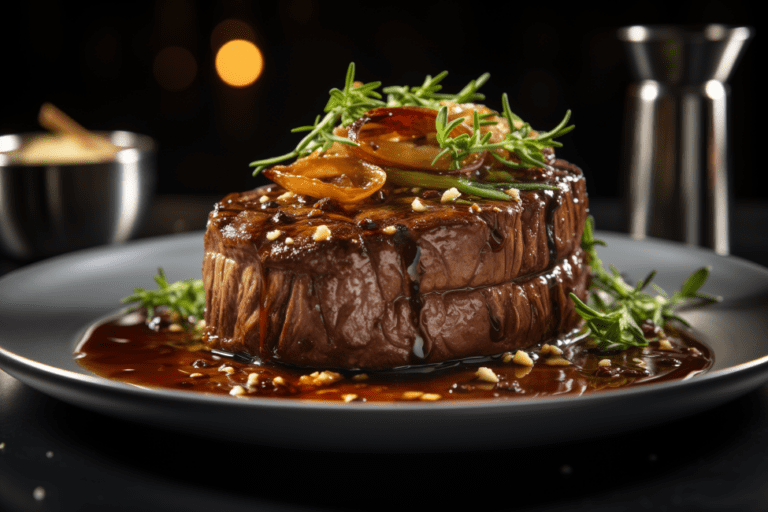 Advantage of hiring a private chef, steak dish